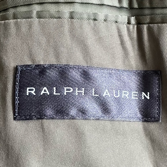 Ralph Lauren Black Label Men's Olive Green Nigel 2 Button Notch Cotton Blazer 40 - Picture 7 of 11